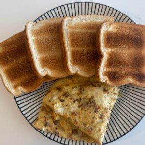 Toast Bread with Fried Egg & Coffee