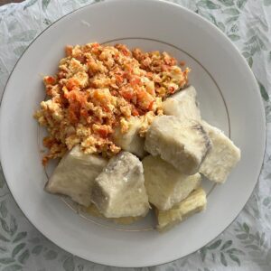 Boiled Yam and Eggs