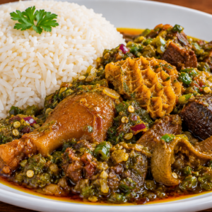 White Rice and Ayamase Sauce