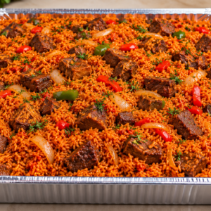 Full tray Smokey Jollof Rice